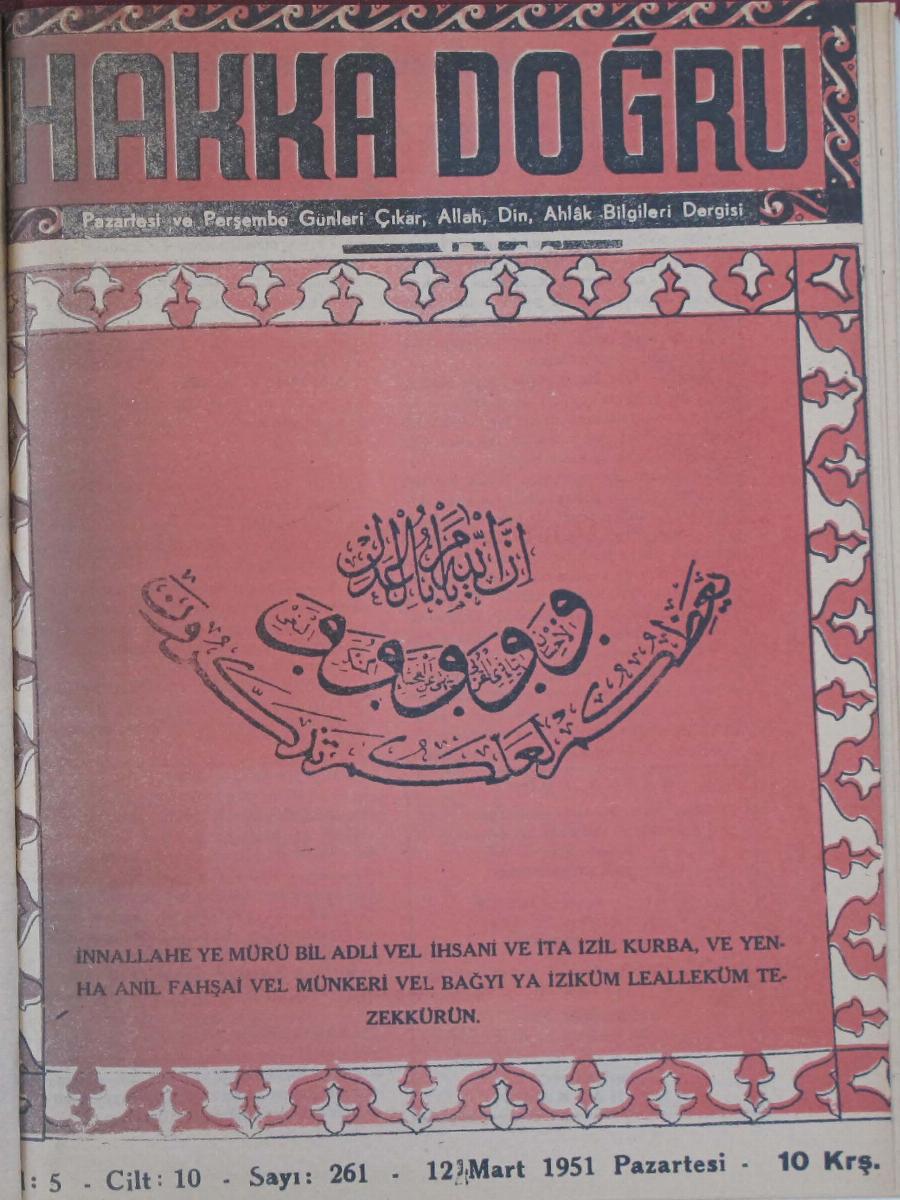 10. Cilt 261. Sayı Kapağı