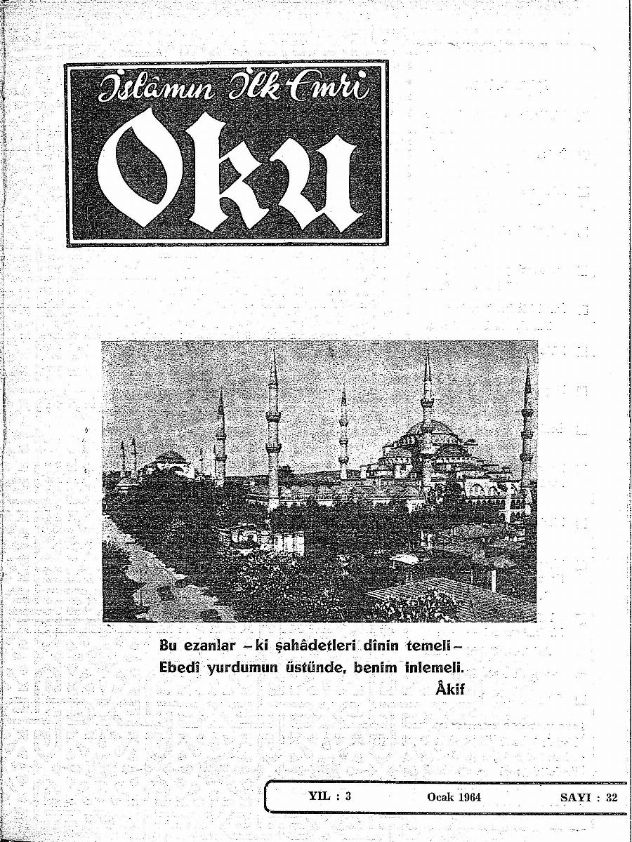 3. Cilt 32. Sayı Kapağı
