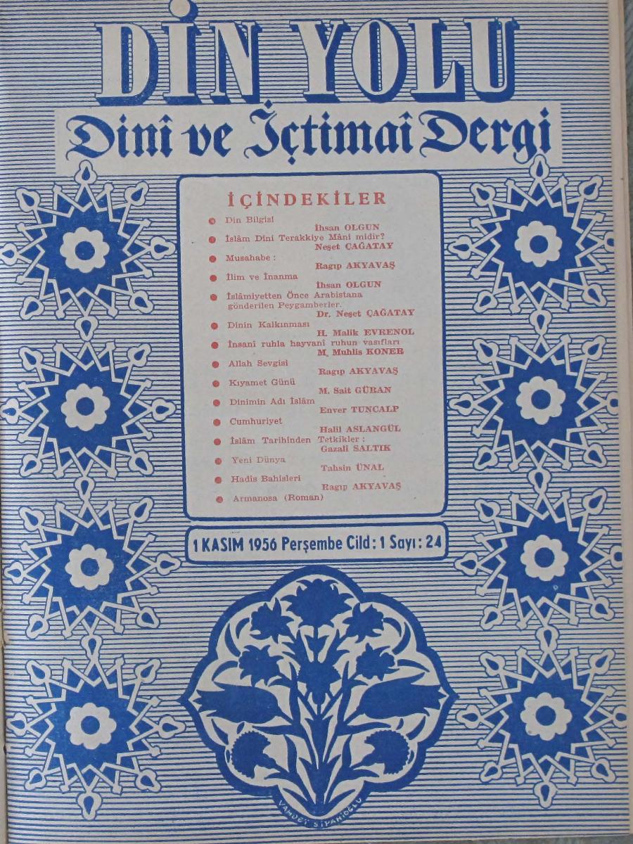 1. Cilt 24. Sayı Kapağı