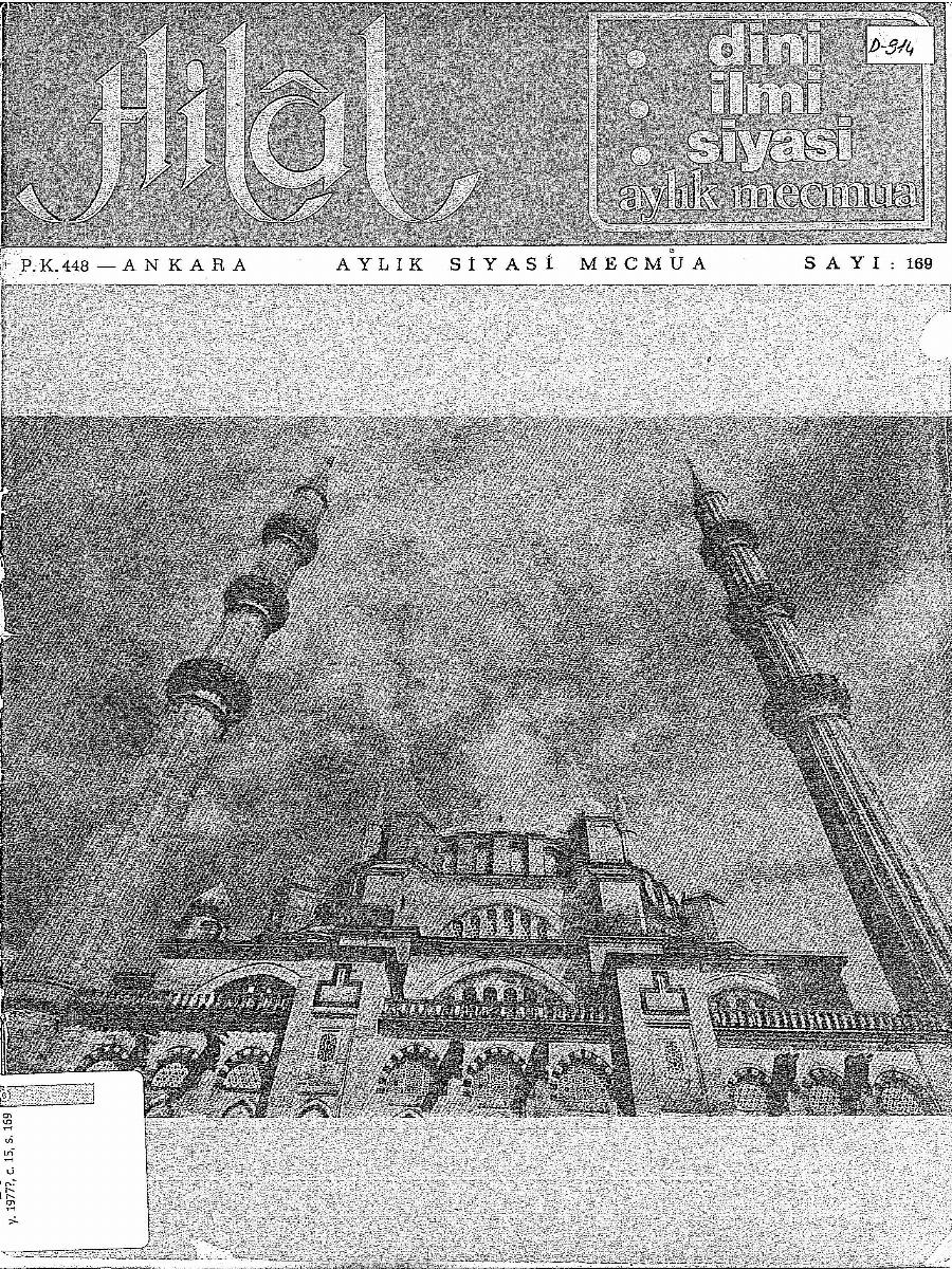 15. Cilt 169. Sayı Kapağı