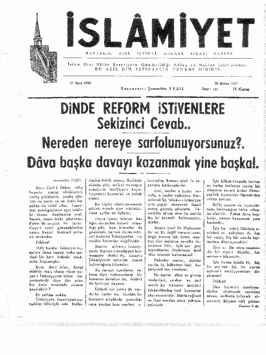 9. Cilt 451. Sayı Kapağı