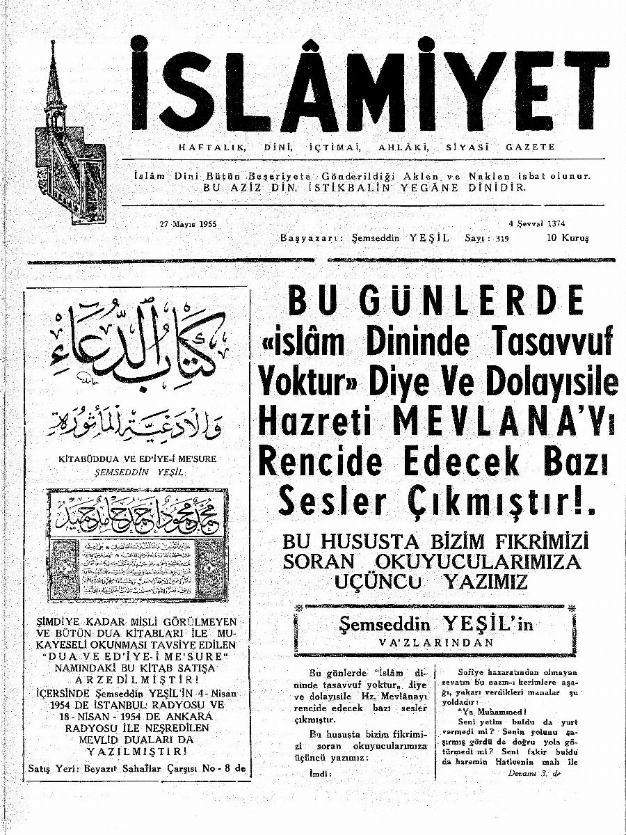 7. Cilt 319. Sayı Kapağı